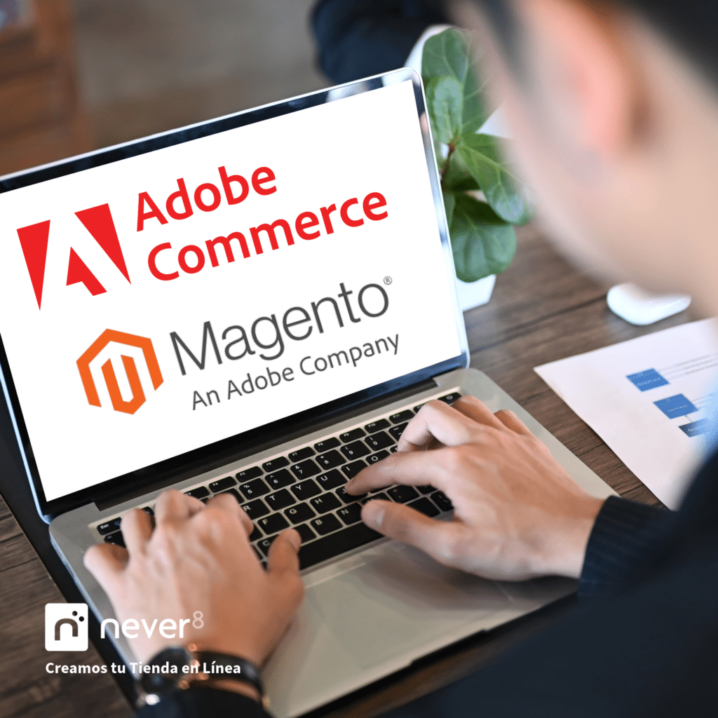 Adobe Commerce y Magento son plataformas líderes en comercio electrónico, ofreciendo soluciones avanzadas para negocios en crecimiento. Con soporte Magento y el respaldo de una agencia ecommerce, como NEVER8, puedes aprovechar al máximo las funcionalidades de Magento Commerce y Adobe Commerce para impulsar el éxito de tu tienda en línea.