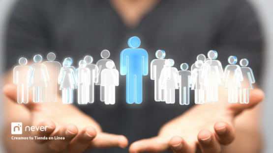 Hands holding human figure icons, symbolizing personalization in the online store. Never8, as an agency specialized in Adobe Commerce, can implement advanced personalization strategies to adapt every aspect of the store to customers' interests and behaviors, improving their experience and strengthening their loyalty.